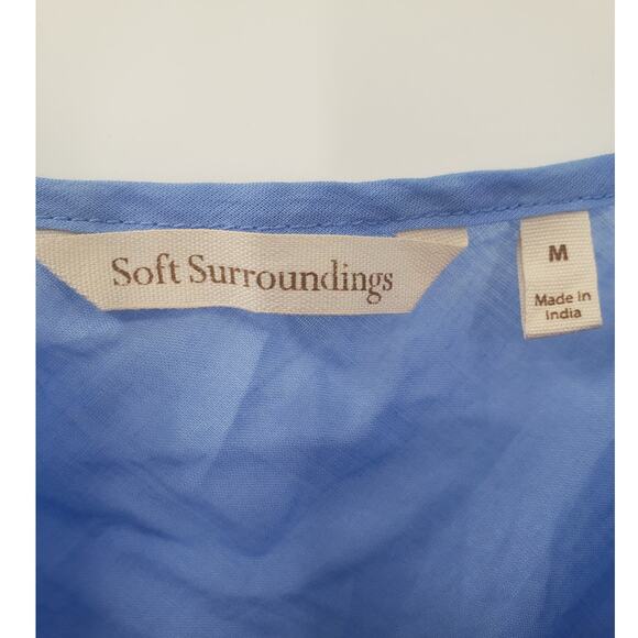 Soft Surroundings Blue Spaghetti Strap Tank Top - Medium - Picture 3 of 4